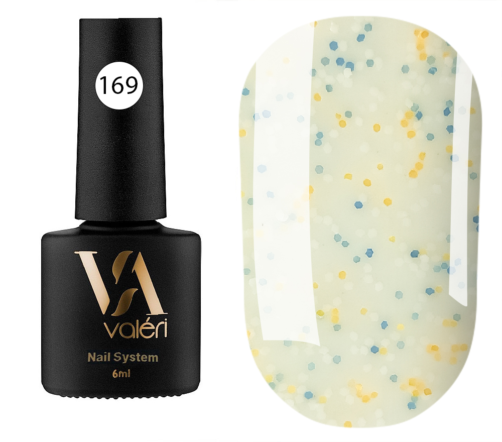 Valeri Gelpolish #169 "Yellow Blue Dot Effect" 6 ml
