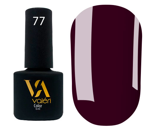 Valeri Gelpolish #077 "Dark Eggplant" 6 ml