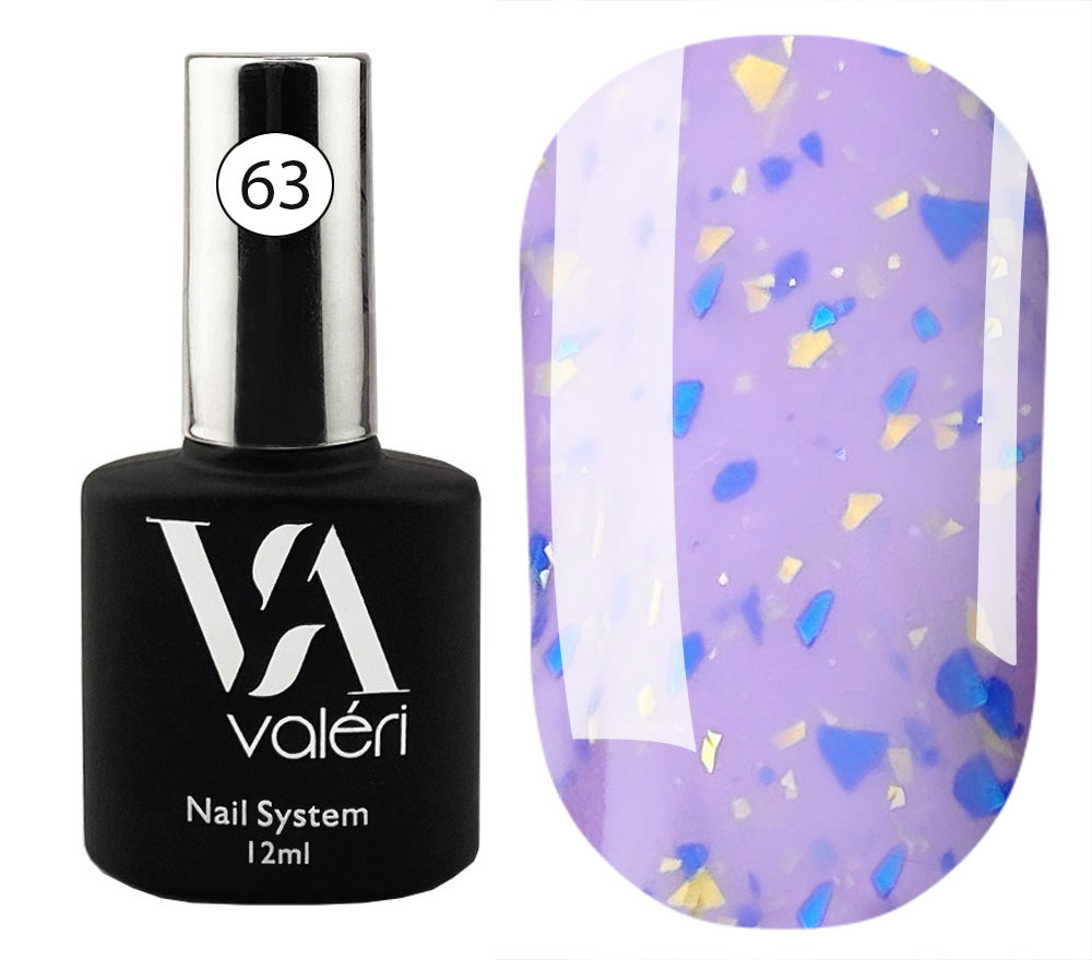 Valeri "BIAB" French Base #63 "Violet Blue Yellow Foil" 12 ml