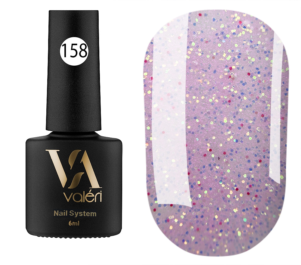 Valeri Gelpolish #158 "Pink Glitter" 6 ml