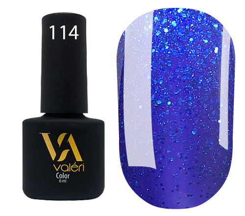 Valeri Gelpolish #114 "Blue Micro Shimmer" 6 ml