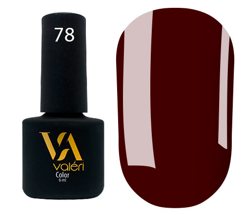 Valeri Gelpolish #078 "Dark Burgundy Brown" 6 ml