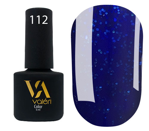 Valeri Gelpolish #112 "Dark Blue Micro Shimmer" 6 ml